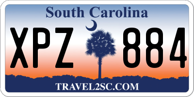 SC license plate XPZ884