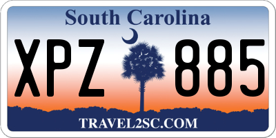 SC license plate XPZ885