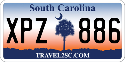 SC license plate XPZ886
