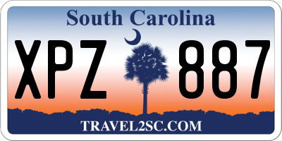 SC license plate XPZ887