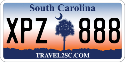 SC license plate XPZ888