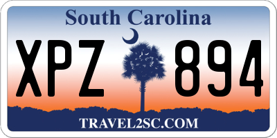 SC license plate XPZ894