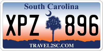 SC license plate XPZ896