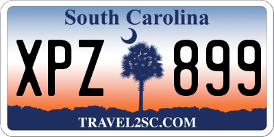 SC license plate XPZ899