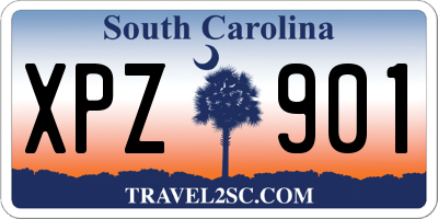 SC license plate XPZ901