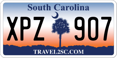 SC license plate XPZ907