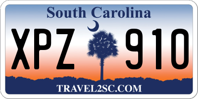 SC license plate XPZ910