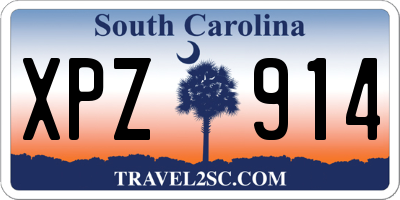 SC license plate XPZ914