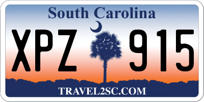 SC license plate XPZ915