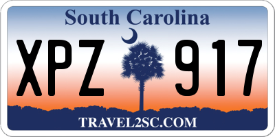 SC license plate XPZ917