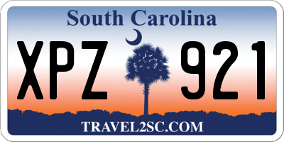 SC license plate XPZ921