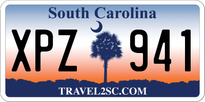 SC license plate XPZ941