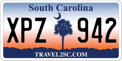 SC license plate XPZ942