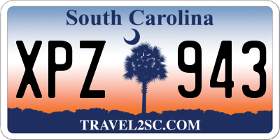 SC license plate XPZ943