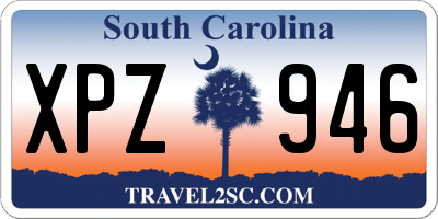 SC license plate XPZ946