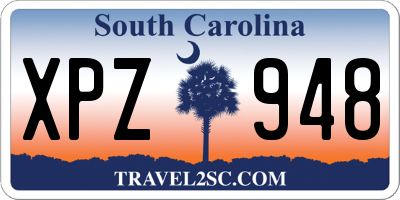 SC license plate XPZ948