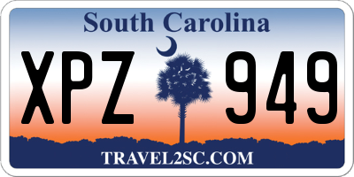 SC license plate XPZ949