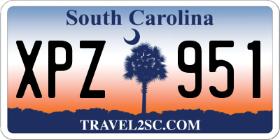 SC license plate XPZ951