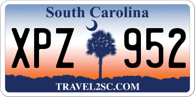 SC license plate XPZ952