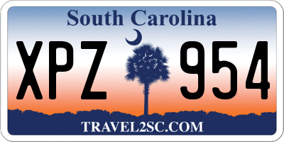 SC license plate XPZ954