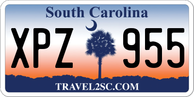SC license plate XPZ955