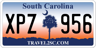 SC license plate XPZ956