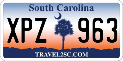 SC license plate XPZ963