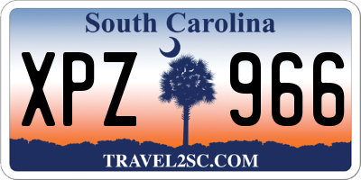 SC license plate XPZ966
