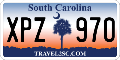 SC license plate XPZ970