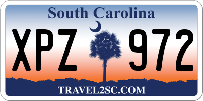 SC license plate XPZ972