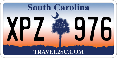 SC license plate XPZ976