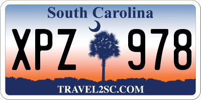 SC license plate XPZ978