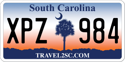 SC license plate XPZ984