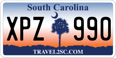 SC license plate XPZ990