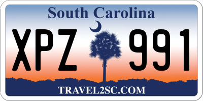 SC license plate XPZ991