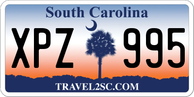 SC license plate XPZ995