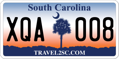 SC license plate XQA008