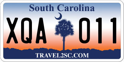 SC license plate XQA011
