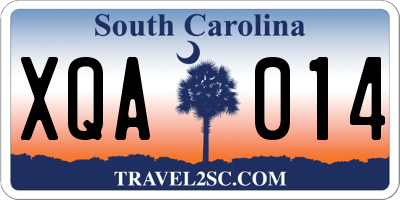 SC license plate XQA014