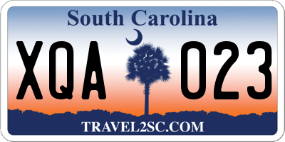SC license plate XQA023