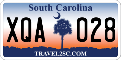 SC license plate XQA028