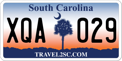 SC license plate XQA029