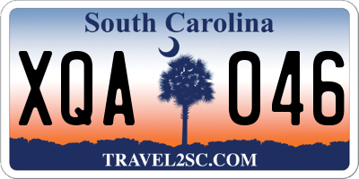 SC license plate XQA046