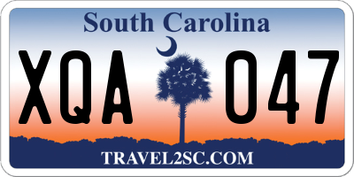 SC license plate XQA047