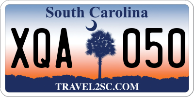 SC license plate XQA050