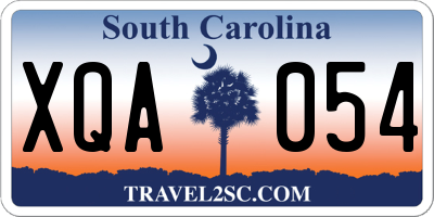 SC license plate XQA054