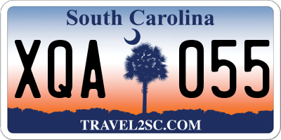 SC license plate XQA055