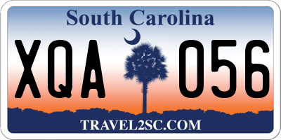 SC license plate XQA056