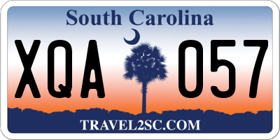 SC license plate XQA057