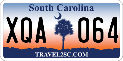 SC license plate XQA064
